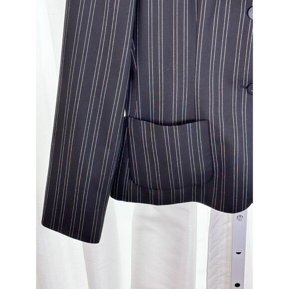 The Limited Stretch Women’s Black & White Pinstripe Blazer Jacket Size Medium - Picture 5 of 10